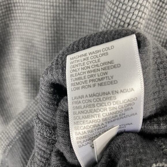 Tommy Bahama Size XXL Waffle Knit Long Sleeve Shirt Gray Cotton Blend - Picture 5 of 5